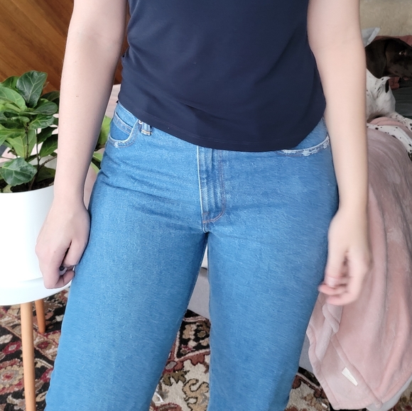 UO BDG Jeans Light Wash Straight Cut Off Denim Distressed Ankle - Picture 3 of 7